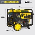 thumbnail image 5 of 12,500/10,000-Watt Electric Start Tri Fuel Home Backup Portable Generator with CO Shield, 5 of 13