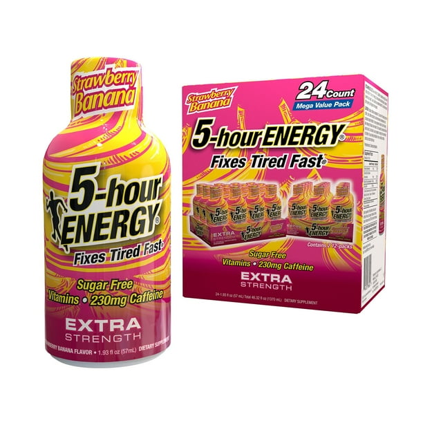 5-hour ENERGY Shot, Extra Strength, Strawberry Banana 1.93 oz., 24