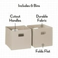 thumbnail image 3 of RiverRidge Folding Bins Cube Storage Cubbies, Set of 6 Playroom Organizers, 3 of 6