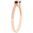 thumbnail image 3 of Baguette Cut Gemstone and 0.10 CT. T.W. Diamond Ring in 14K Gold, 3 of 4