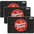thumbnail image 1 of Famous Dave's $75 Gift Card Multi-Pack, 3 x $25, 1 of 1