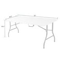 thumbnail image 9 of Cosco Deluxe 6' x 30" Fold-in-Half Blow Molded Folding Table, White Speckle, 9 of 9