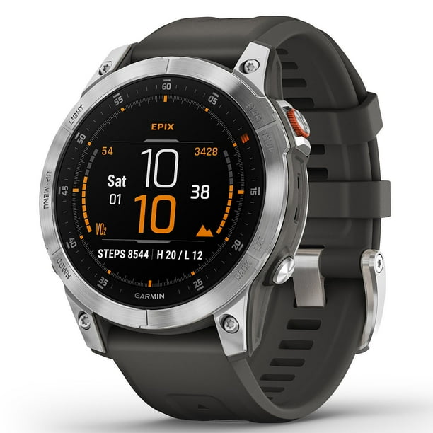 時計 Garmin Epix Steel / Graphite 47mm Garmin Epix 2nd Generation, 47mm Slate Steel with Graphite Band
