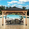 thumbnail image 2 of Backyard Discovery Barrington Cedar Gazebo with Powerport, Choose Size, 2 of 10