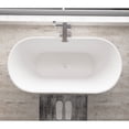 thumbnail image 8 of A&E Bath and Shower Kara 59in or 67in Freestanding Bathtub with Center Drain in White Acrylic High‑Gloss, 8 of 13
