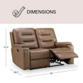 thumbnail image 5 of Waylen Top-Grain Leather Reclining 3-Piece Set, Assorted Colors, 5 of 19