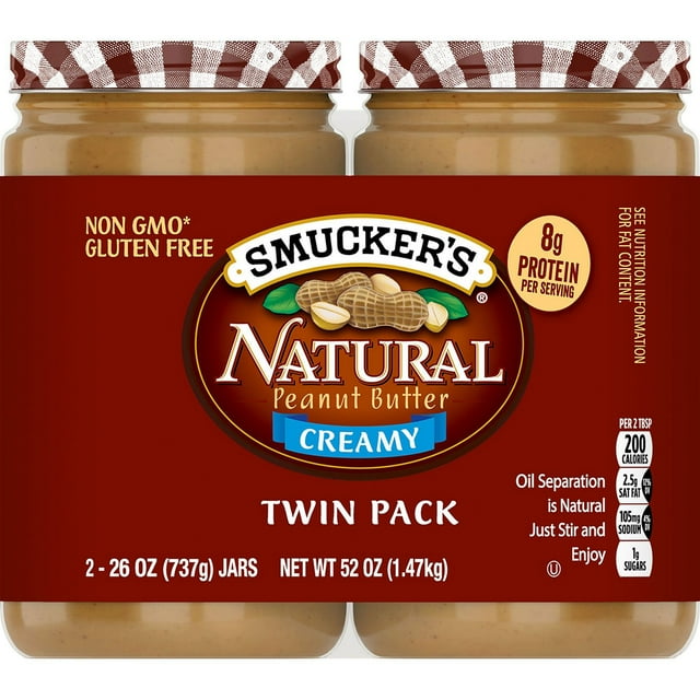 Smucker's Natural Creamy Peanut Butter (26 oz., 2 pk.)
