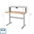 thumbnail image 2 of Seville Classics UltraHD Electric Adjustable Workbench, 48” W x 24” D x 28” to 42” H, 2 of 20