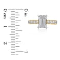thumbnail image 4 of Lab Created Emerald Cut Diamond Ring in 18K Gold, 4 of 5