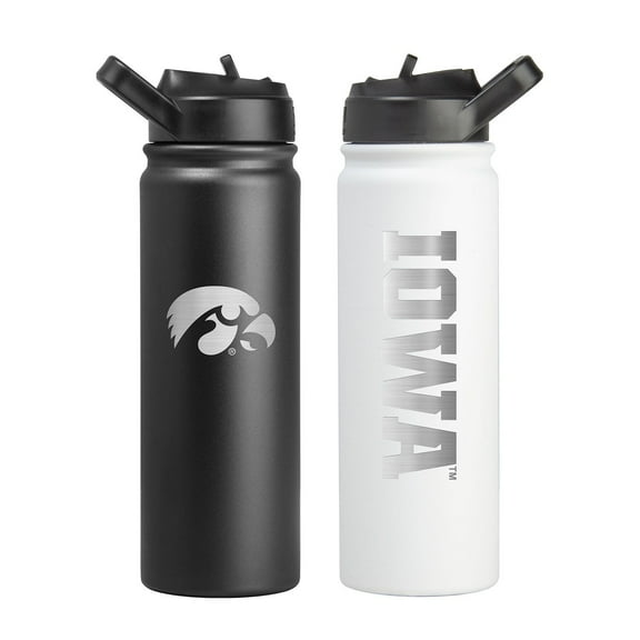 Logo Brands Iowa Hawkeyes 24oz SS Water Bottle 2pk