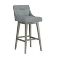 thumbnail image 2 of HH2 Home Upholstered Tapered Back Wood Adjustable Height Swivel Bar Stool, 2 of 19
