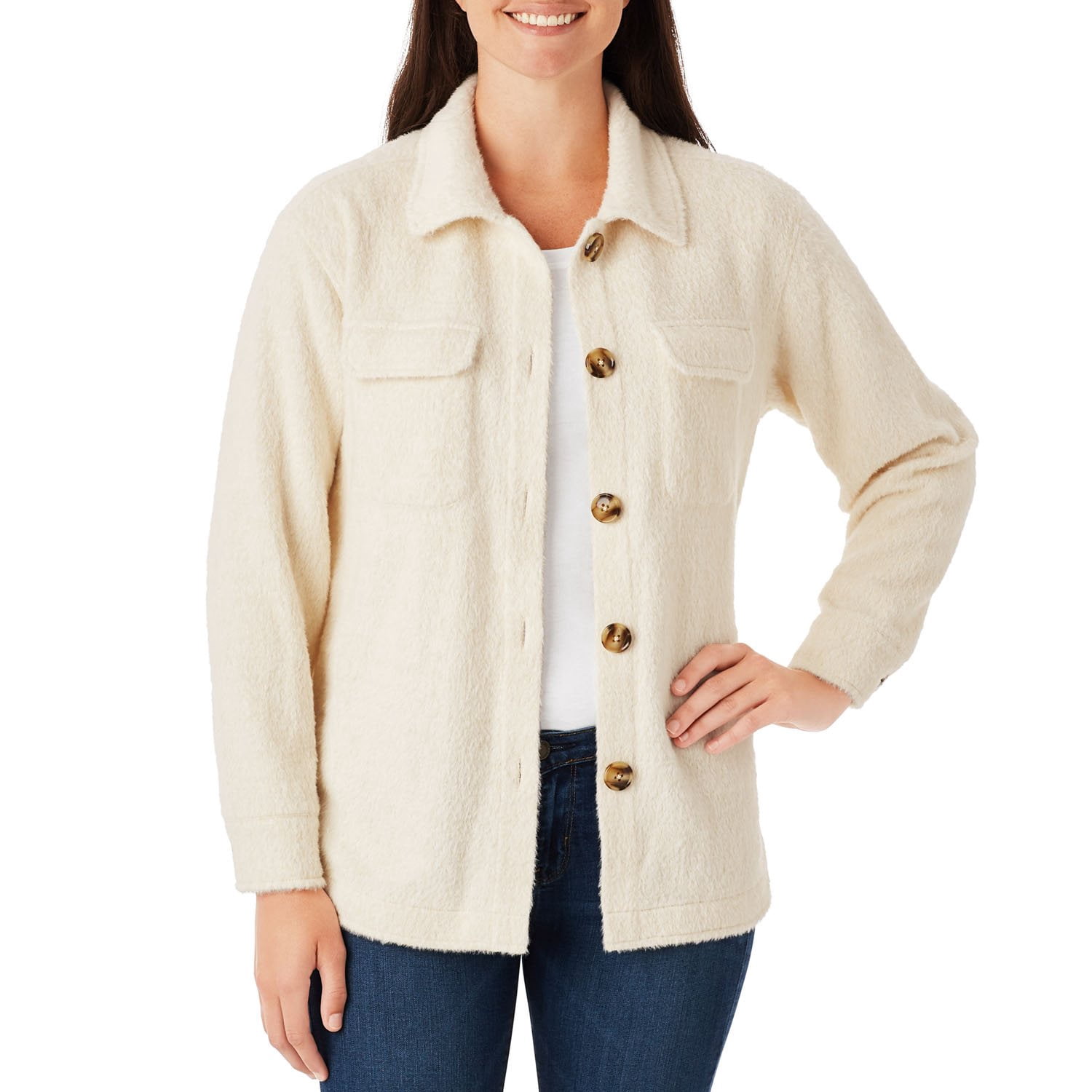 Member's Mark Ladies Plush Shirt Jacket - Samsclub.com