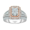 thumbnail image 1 of 1.95 CT. T.W. Emerald Cut Halo Diamond Ring in 14K Gold, 1 of 5