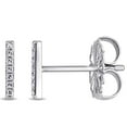 thumbnail image 1 of .049 CT. T.W. Round Cut Diamond Linear Bar Stud Earrings in 14k Gold, 1 of 6