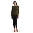 thumbnail image 4 of Rafaella Women's 3/4 Sleeve Boatneck Top, 4 of 11