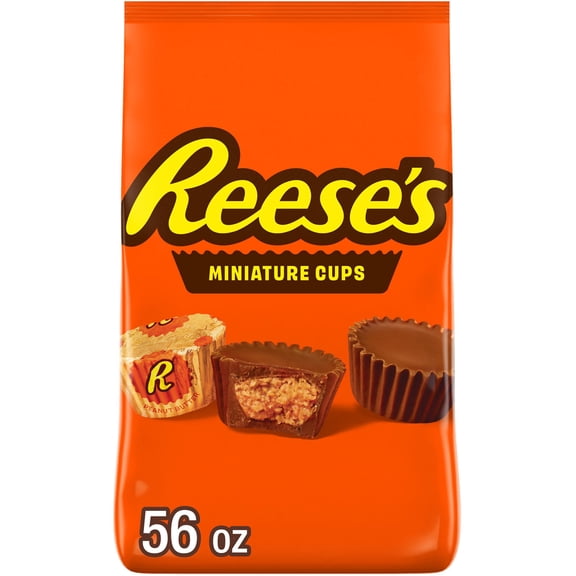 REESE'S Miniatures Milk Chocolate Peanut Butter Cups Candy, 56 oz.