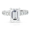 thumbnail image 1 of Lab Created Emerald Cut Diamond Ring in 18K Gold, 1 of 8