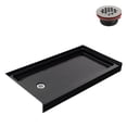 thumbnail image 7 of Streamline 60 in. x 36 in. Alcove Acrylic Shower Base With Left, Center or Right Drain / Glossy Black or White, 7 of 9