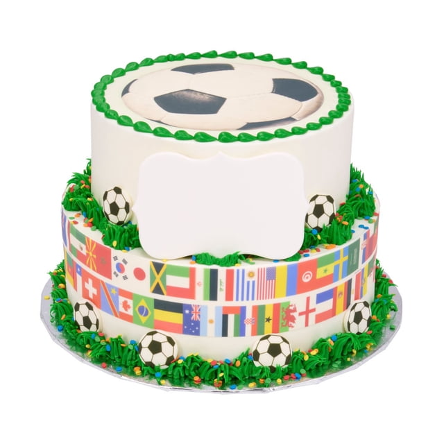 Global Soccer Two-Tier Cake