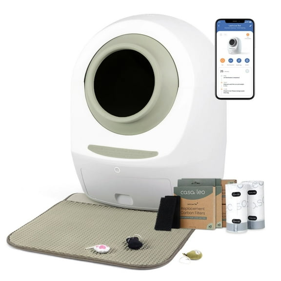 Casa Leo’s Loo Too Self-Cleaning Litter Box Bundle