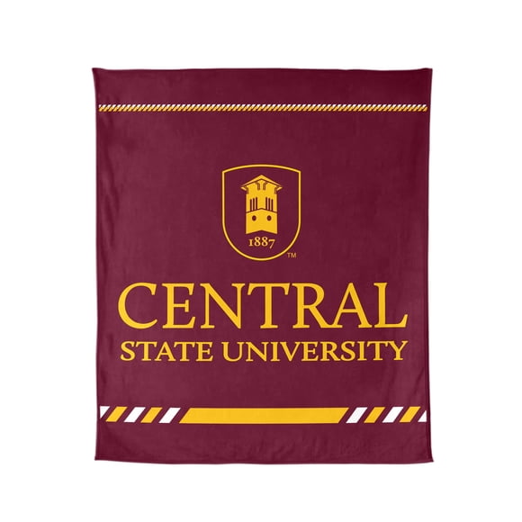 Logo Brands Central State Marauders 60"x70" Super Plush Blanket
