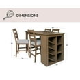 thumbnail image 4 of Kaylen 5-Piece Storage Counter-Height Dining Set, Ash Blonde, 4 of 6