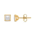 thumbnail image 1 of Lab Created Fancy Cut Diamond Stud Earrings in 14K Gold, 1 of 6