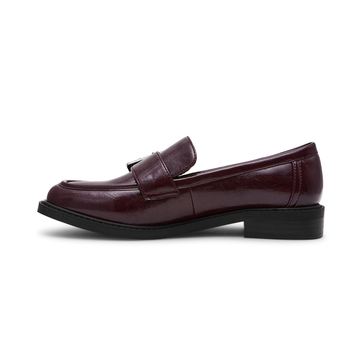 Dolce Vita Red Gold Textured Metallic Loafer Rectangular Bit Smoking Loafers 12 Tiggy Oxblood Crinkle Patent Loafers | Dolce Vita main image 2