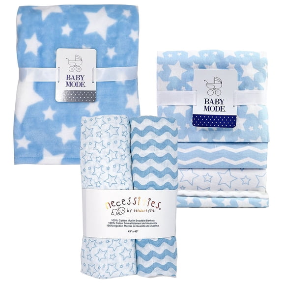 Baby Mode 7 Piece Baby Blanket Bundle, Choose Color
