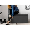 thumbnail image 10 of Seville Classics Foldable Storage Bench Ottoman, Modern Gray,  30" W x 15.7" D x 15.7" H, 10 of 11