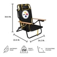 thumbnail image 7 of Logo Brands Pittsburgh Steelers Reclining Beach Chair, 7 of 7