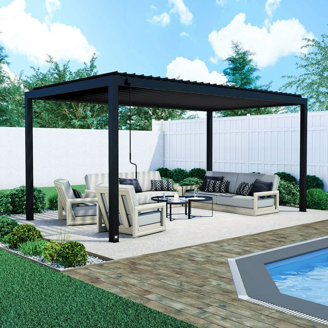 Backyard Discovery Louvered Pergola, Choose Size