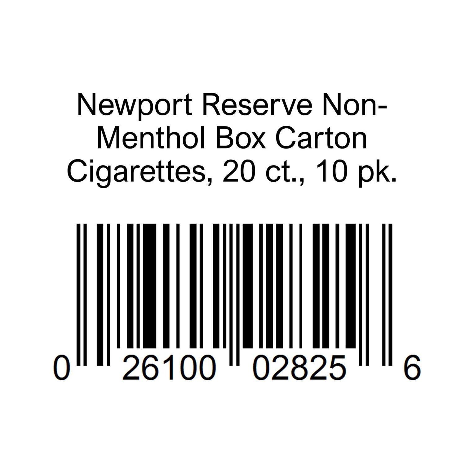 newport cigarettes warning label Newport Reserve Non-Menthol Box Carton Cigarettes, 20 ct., 10 pk