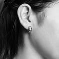 thumbnail image 5 of Diamond Cut and Polished Huggie Earrings in 14K Gold, 5 of 5