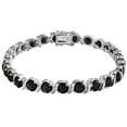 thumbnail image 1 of Round Cut Gemstone Swirl Tennis Bracelet in Sterling Silver, 1 of 4