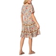 thumbnail image 3 of Bila Women's Floral Paisley Short Tiered Dress, 3 of 5