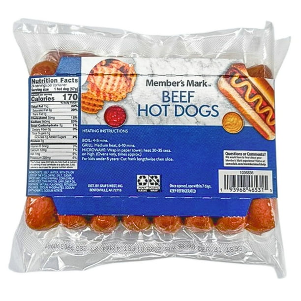 Member's Mark Beef Hot Dogs, 24