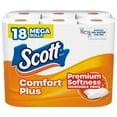 thumbnail image 1 of Scott Comfort Plus 1-Ply Toilet Paper, 18 rolls, 310 sheets/roll, 1 of 6