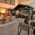 thumbnail image 2 of Range Covered L-Shape Outdoor Kitchen w/ Grill & Pizza Oven, 2 of 24