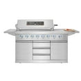 thumbnail image 3 of Thor Kitchen 8-Burner Stainless Steel Gas Grill Outdoor Kitchen with Griddle Side Burner and Foldable Side Shelf, 3 of 9