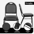 thumbnail image 3 of Hampden Furnishings Vinyl Banquet Stack Chair 10pk, Black, 3 of 7