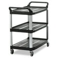 thumbnail image 1 of Rubbermaid Commercial Xtra Open Side 3-Shelf Utility Cart, 1 of 7