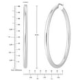 thumbnail image 4 of High Polish Hoop Earrings in 14K Gold, 4 of 5