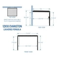 thumbnail image 9 of Backyard Discovery Evanston Steel Wall-Mounted Louvered Pergola with Adjustable Roof, Choose Size, 9 of 11