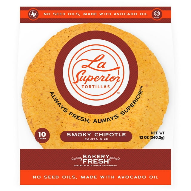 La Superior Smoky Chipotle 6" Fajita Tortillas, 10 ct.