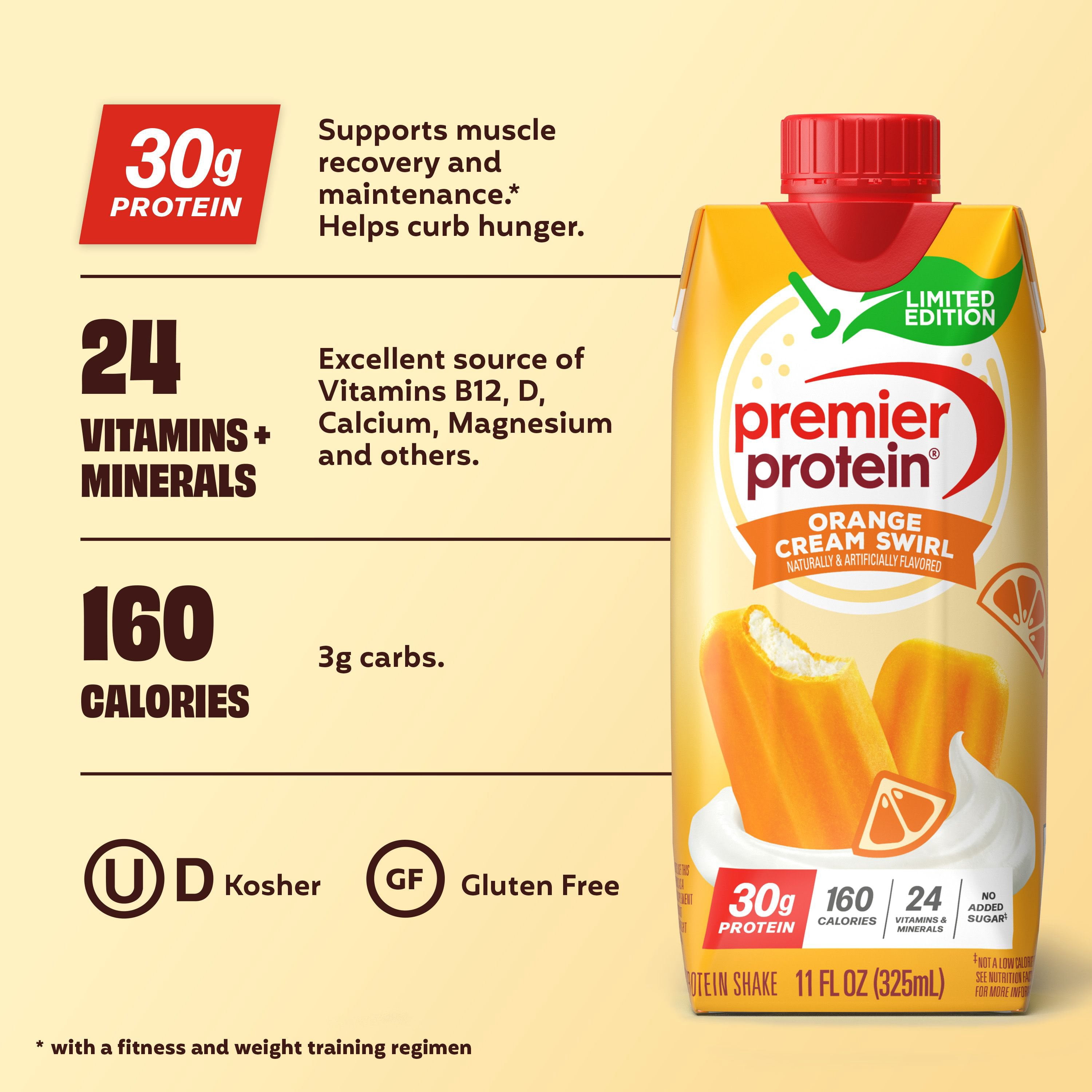 Premier Protein High Protein Shake, Orange Cream Swirl, 11fl. oz