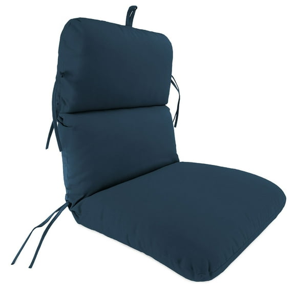 Sunbrella 22" x 45"  Solid Rectangular Knife Edge Outdoor Chair Cushion with Ties and Hanger Loop