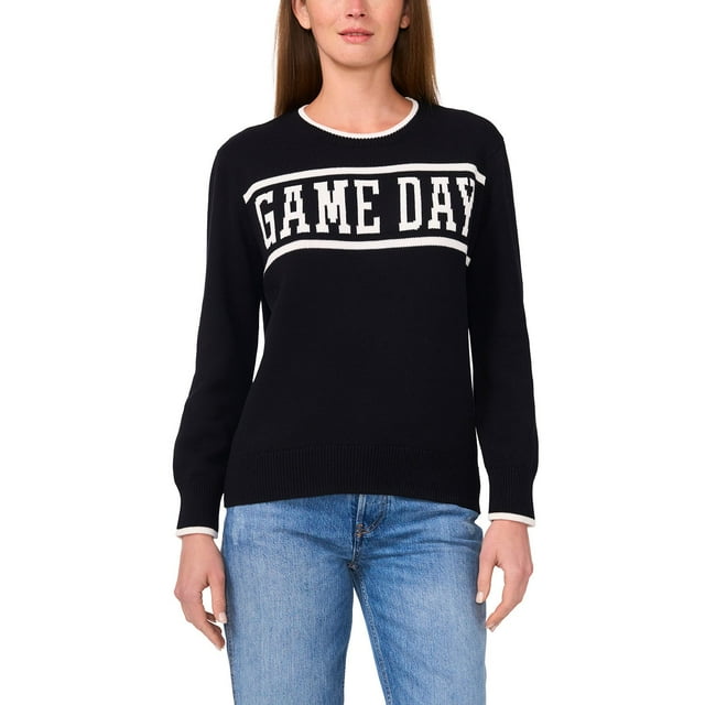 Vince Camuto Women's Game Day Crewneck Sweater