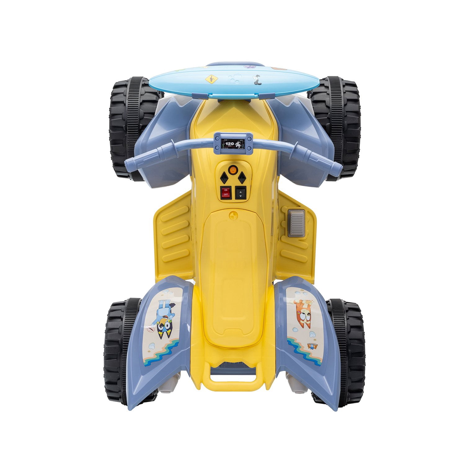 Bluey 12V ATV Ride-On with Surfboard Storage Compartment