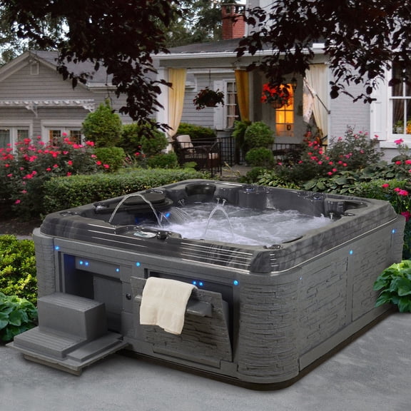 Everlast Spas Grand Estate 6-7 Person 90-Jet Acrylic Spa, Choose Type